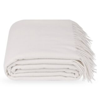 valge meriinovillane pleed